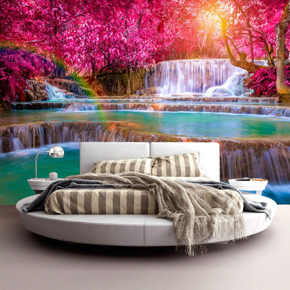 Peel and stick wall mural - Pink Cascades-TipTopHomeDecor