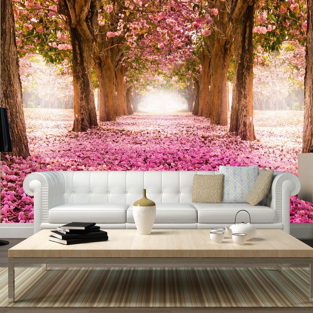 Peel and stick wall mural - Pink grove-TipTopHomeDecor