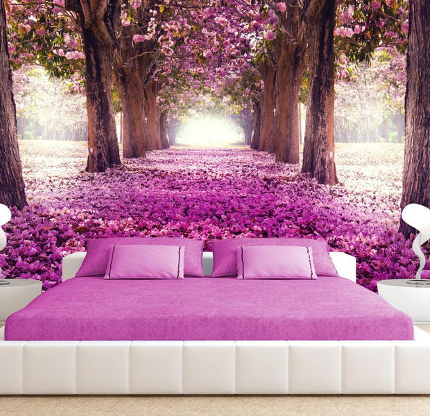 Peel and stick wall mural - Pink path-TipTopHomeDecor