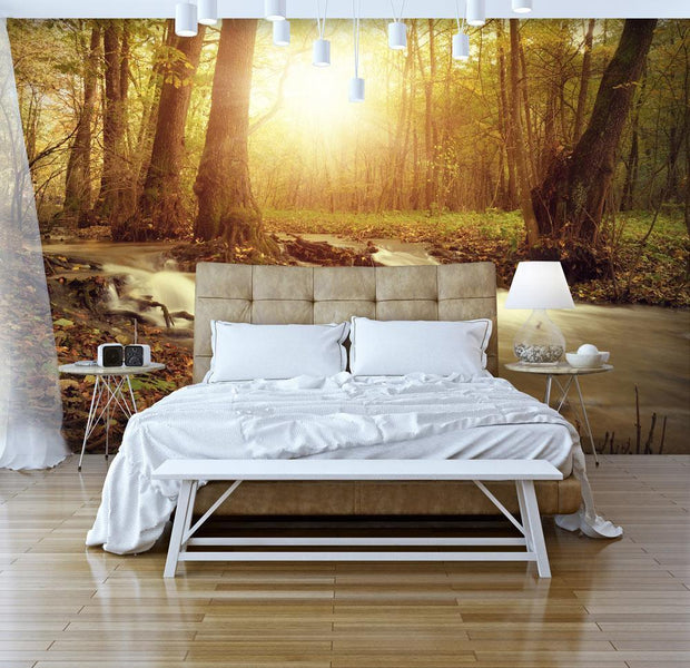 Peel and stick wall mural - Sunny Current-TipTopHomeDecor
