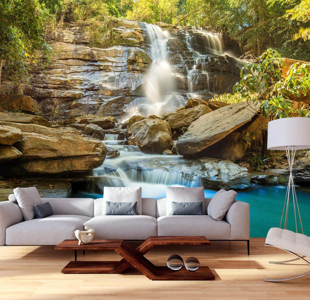 Peel and stick wall mural - Waterfall in Chiang Mai, Thailand-TipTopHomeDecor