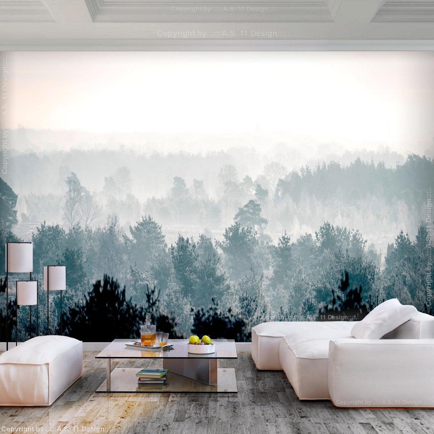 Peel and stick wall mural - Winter Forest-TipTopHomeDecor