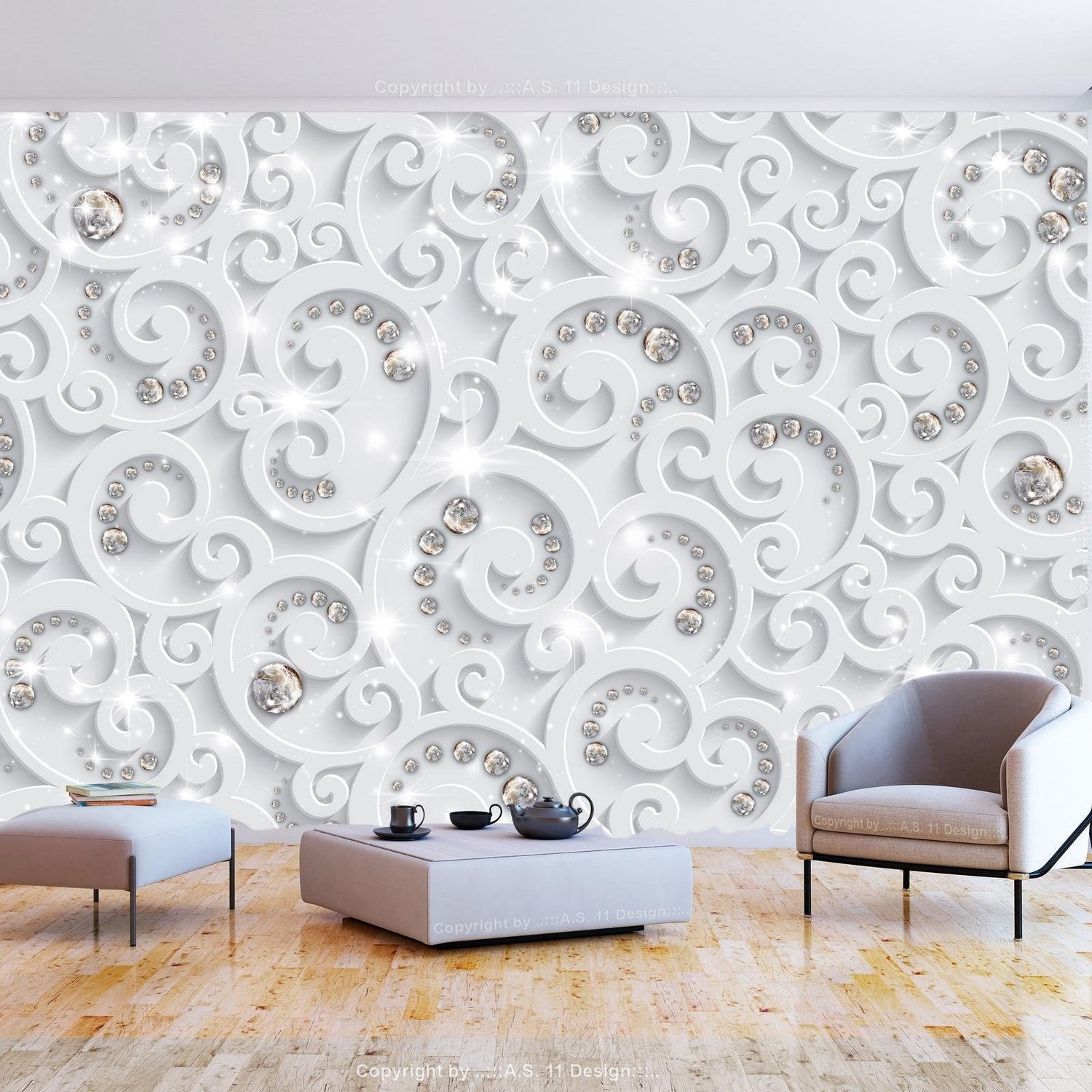 Peel and stick wall mural - Abstract Glamor-TipTopHomeDecor