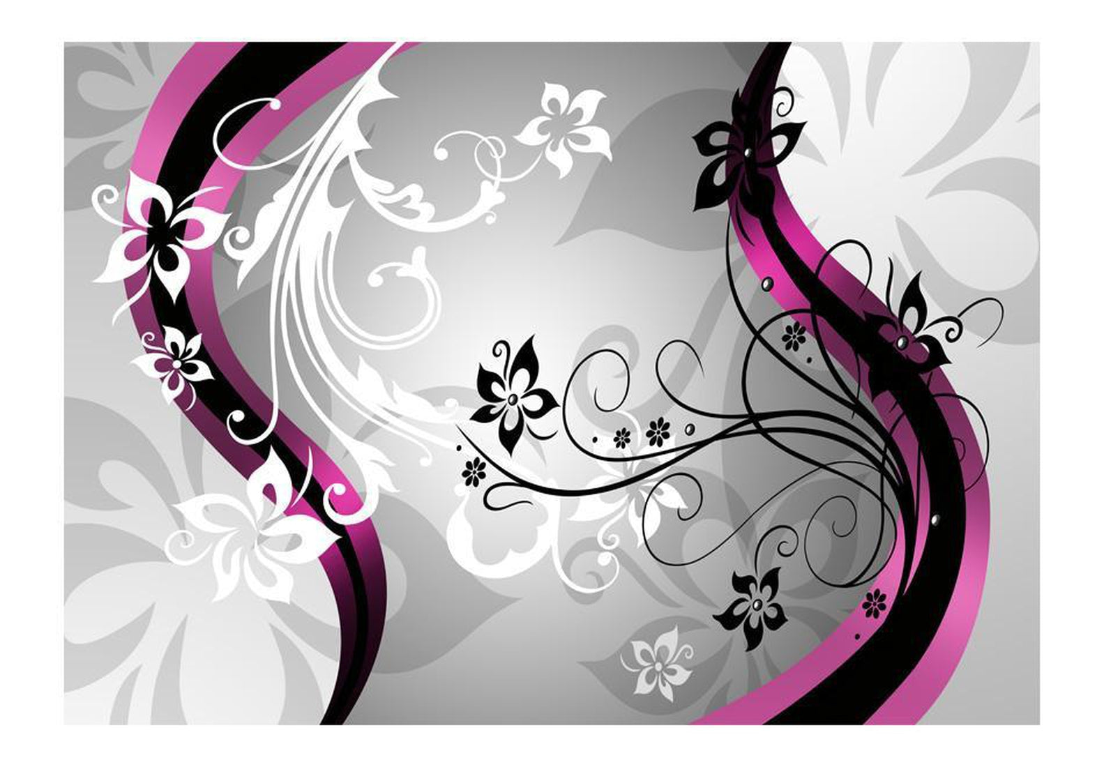 Peel and stick wall mural - Art-flowers (pink)-TipTopHomeDecor
