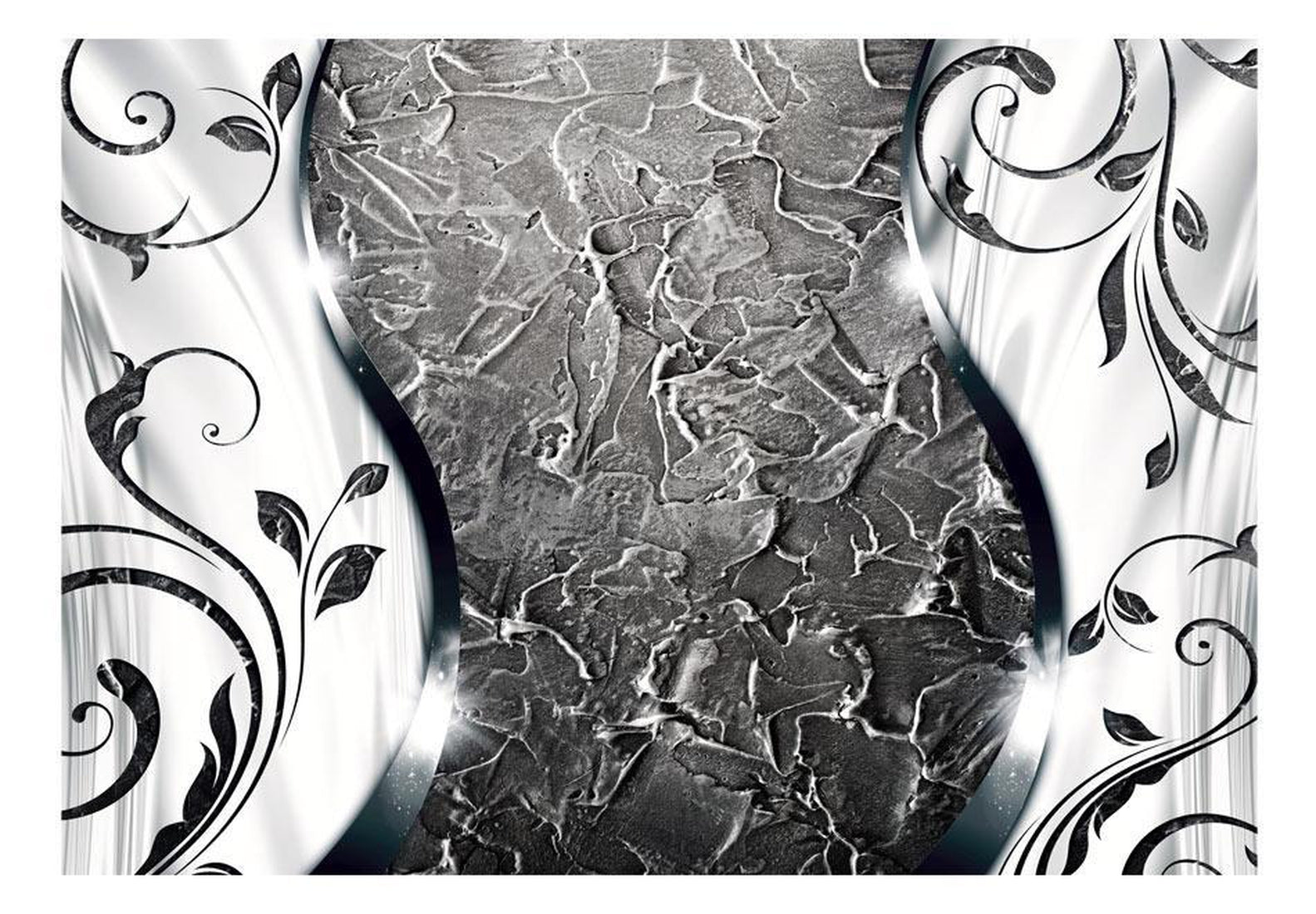 Peel and stick wall mural - Silver twigs-TipTopHomeDecor