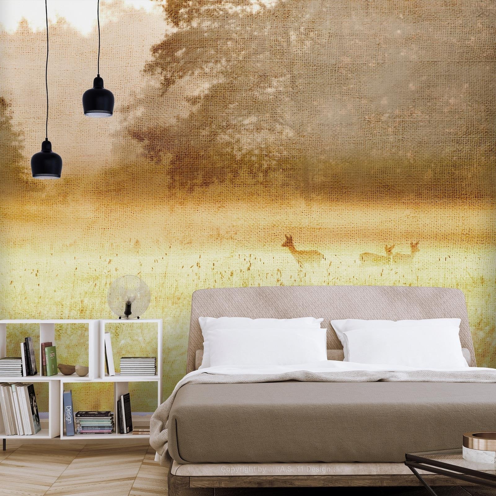 Tiptophomedecor Peel and Stick Nature Wallpaper Wall Mural - Morning Dew - Removable Wall Decals-Tiptophomedecor