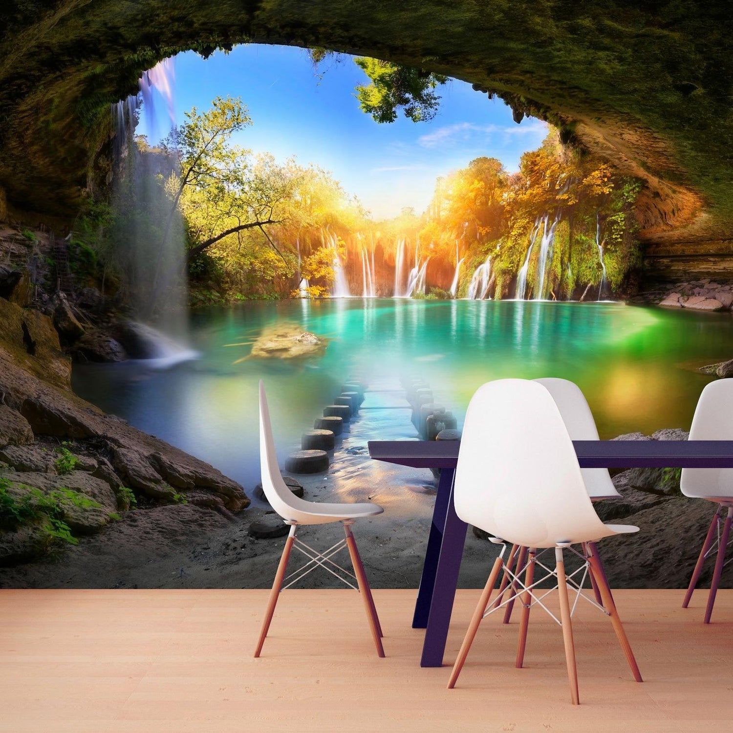 Peel and stick wall mural - Turquoise Lake-TipTopHomeDecor