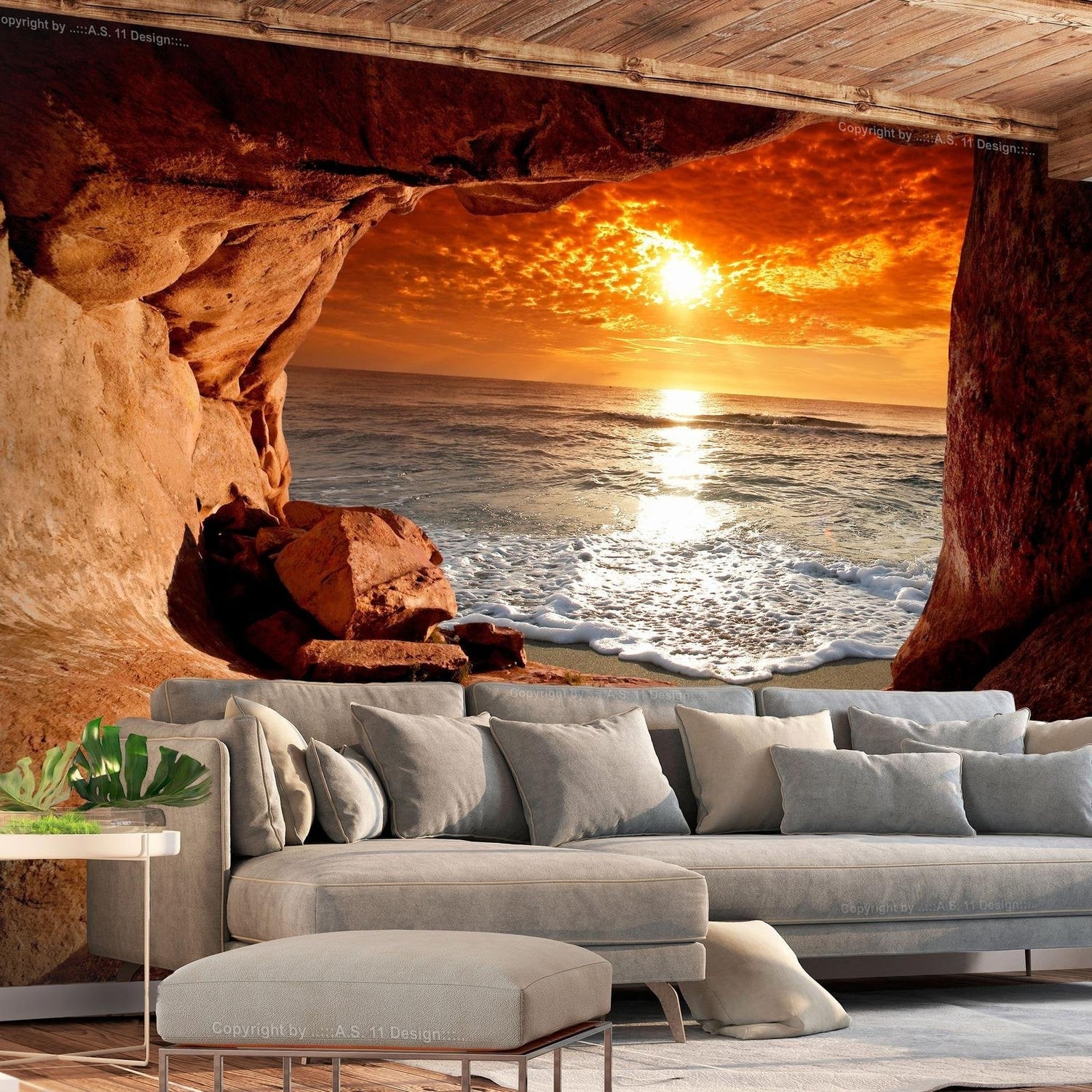 Peel and stick wall mural - Exit from the Cave-TipTopHomeDecor