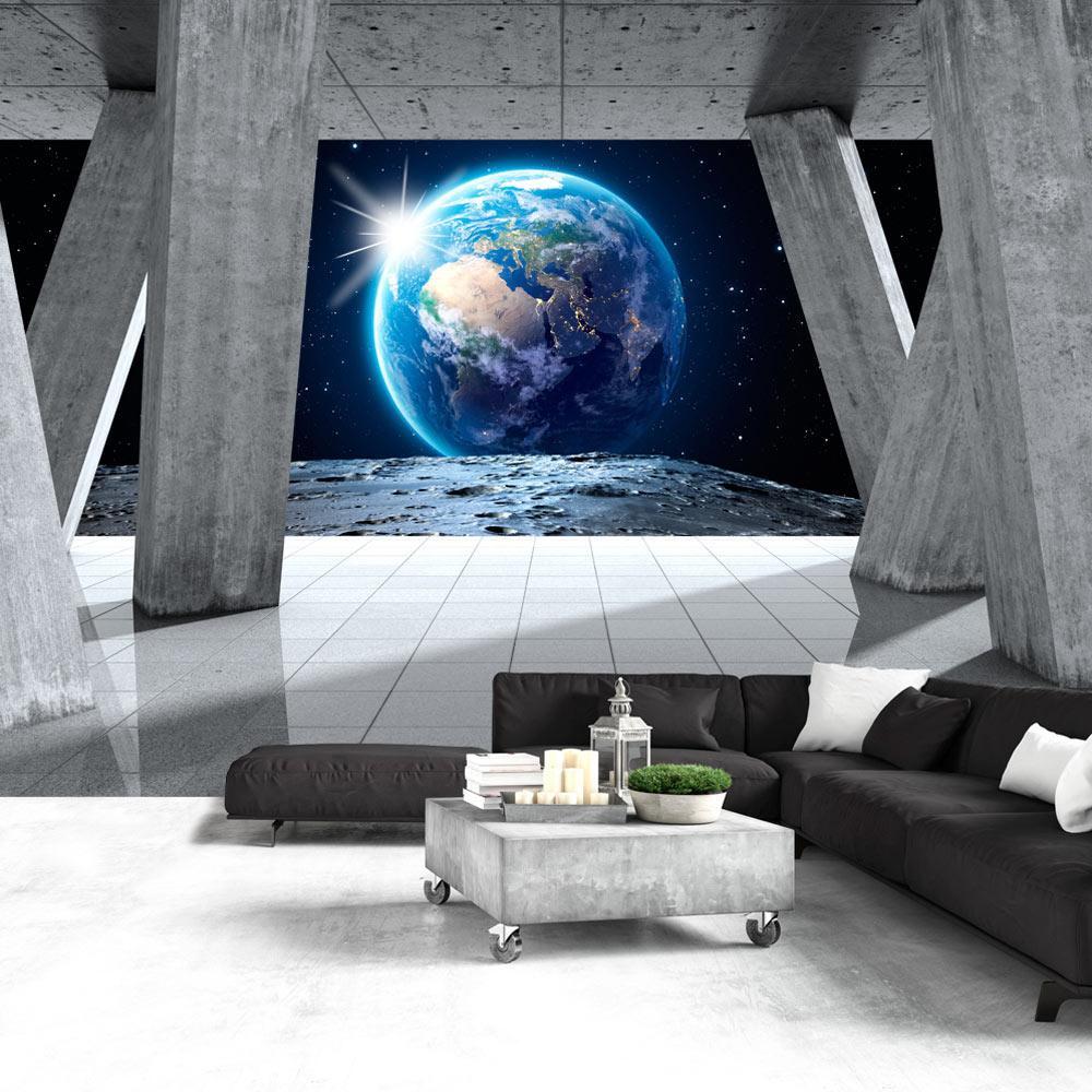 Peel and stick wall mural - View From the Moon-TipTopHomeDecor
