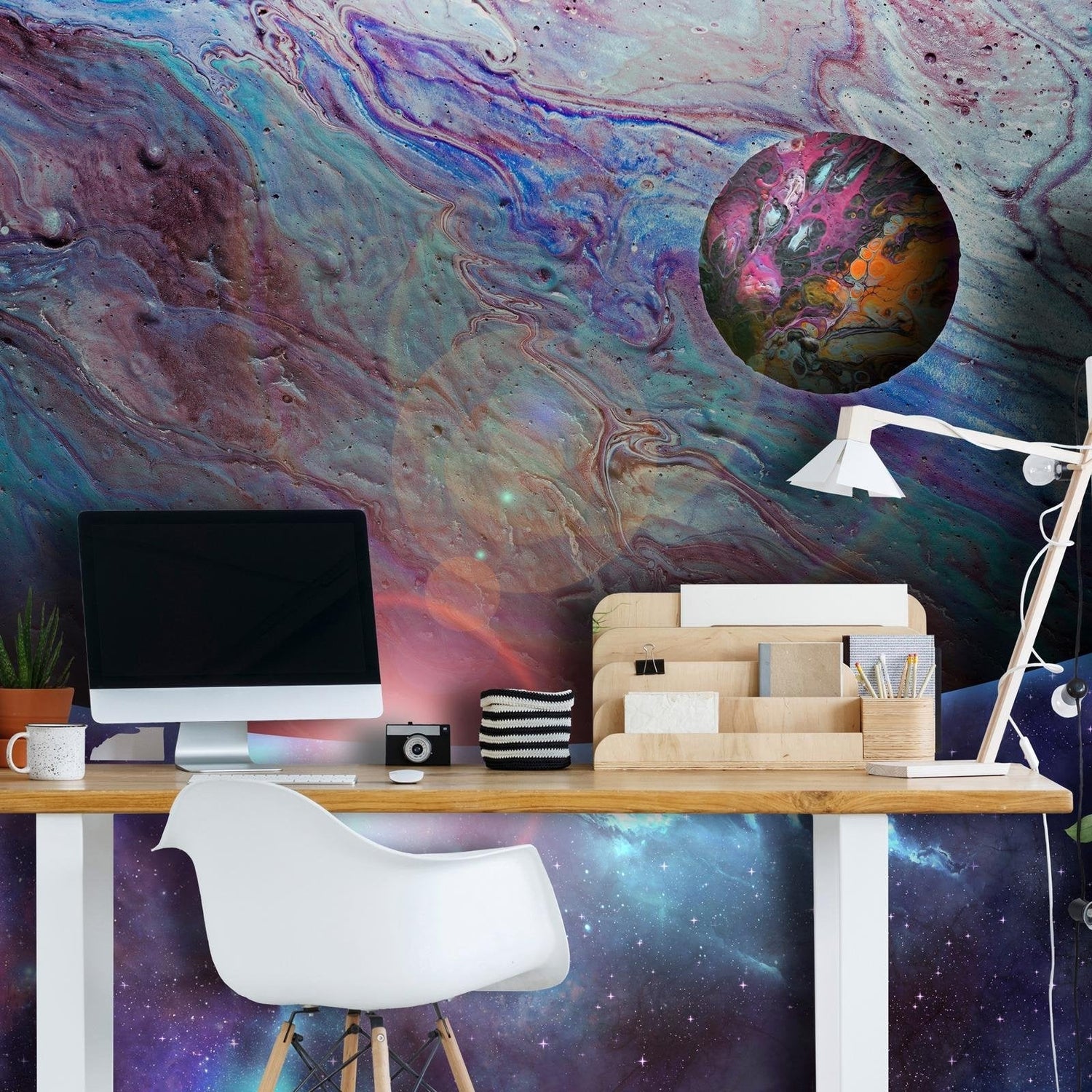 Peel and stick wall mural - In Orbit-TipTopHomeDecor