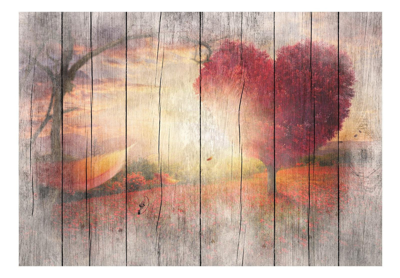 Peel and stick wall mural - Autumnal Love-TipTopHomeDecor