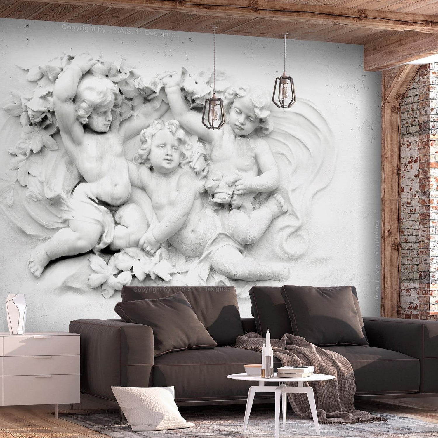 Peel and stick wall mural - Love Angel-TipTopHomeDecor