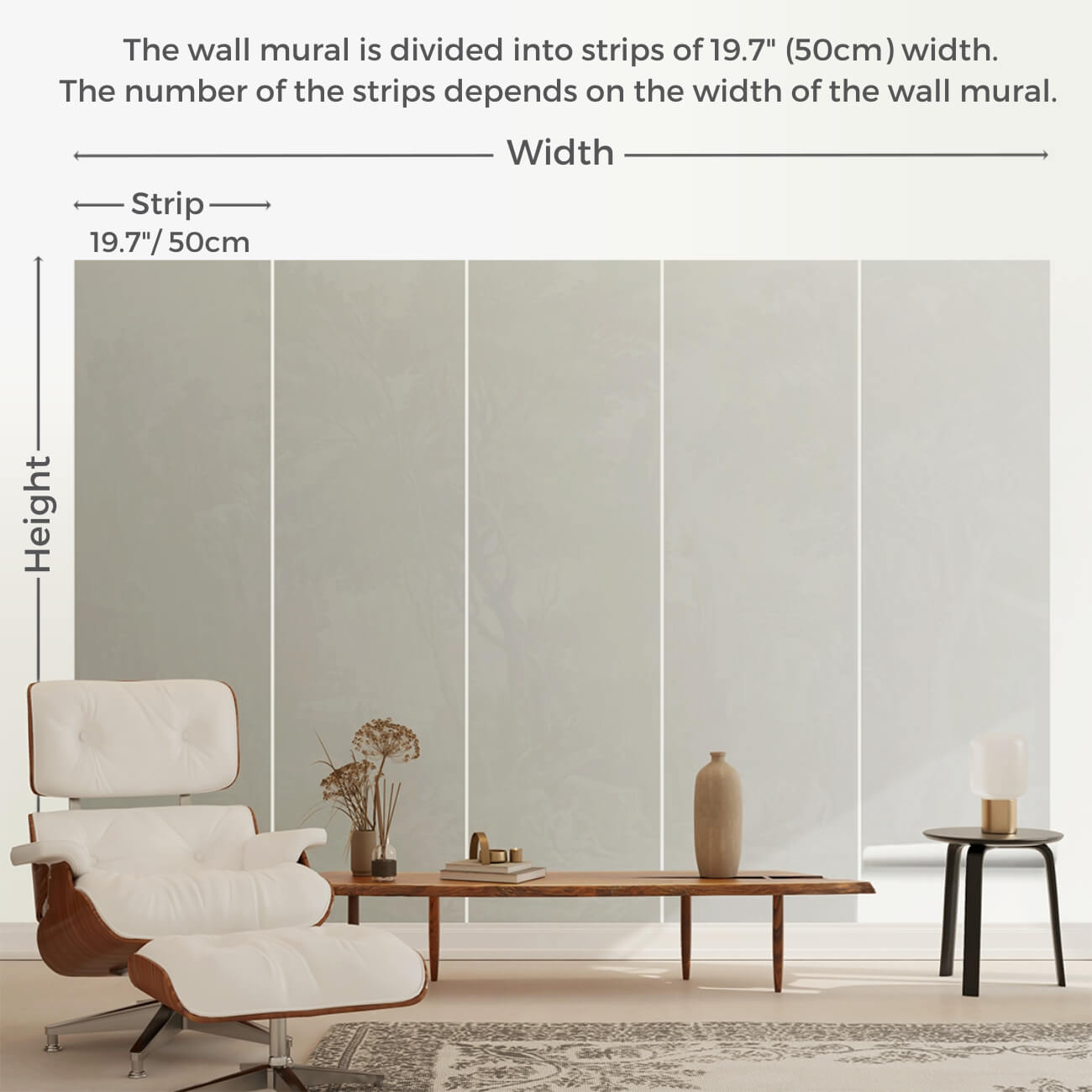 Tiptophomedecor Peel and Stick Wallpaper Wall Mural - Blue Abstract Clouds - Removable Wall Decals-Tiptophomedecor