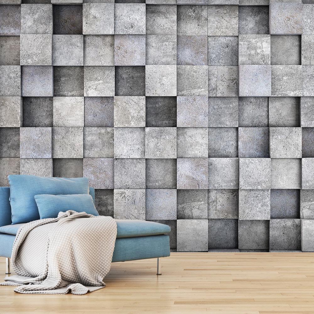 Peel and stick wall mural - Concrete Cube-TipTopHomeDecor