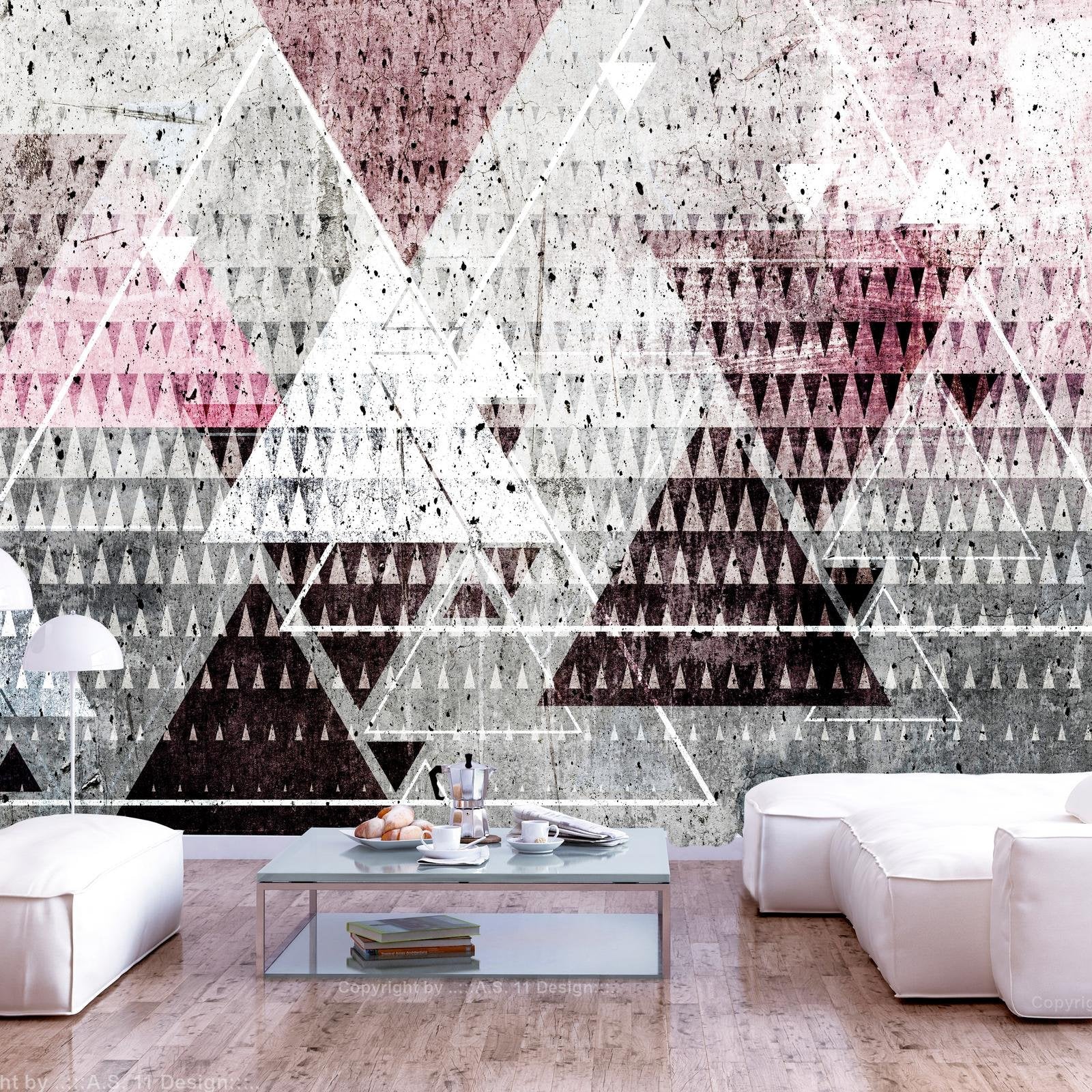 Peel and stick wall mural - Triangles-TipTopHomeDecor