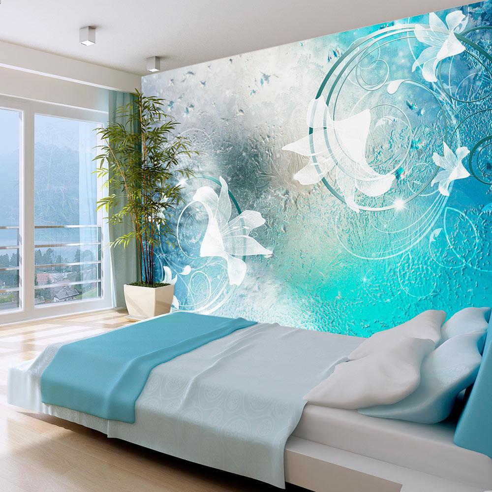 Peel and stick wall mural - Winter Flowers-TipTopHomeDecor