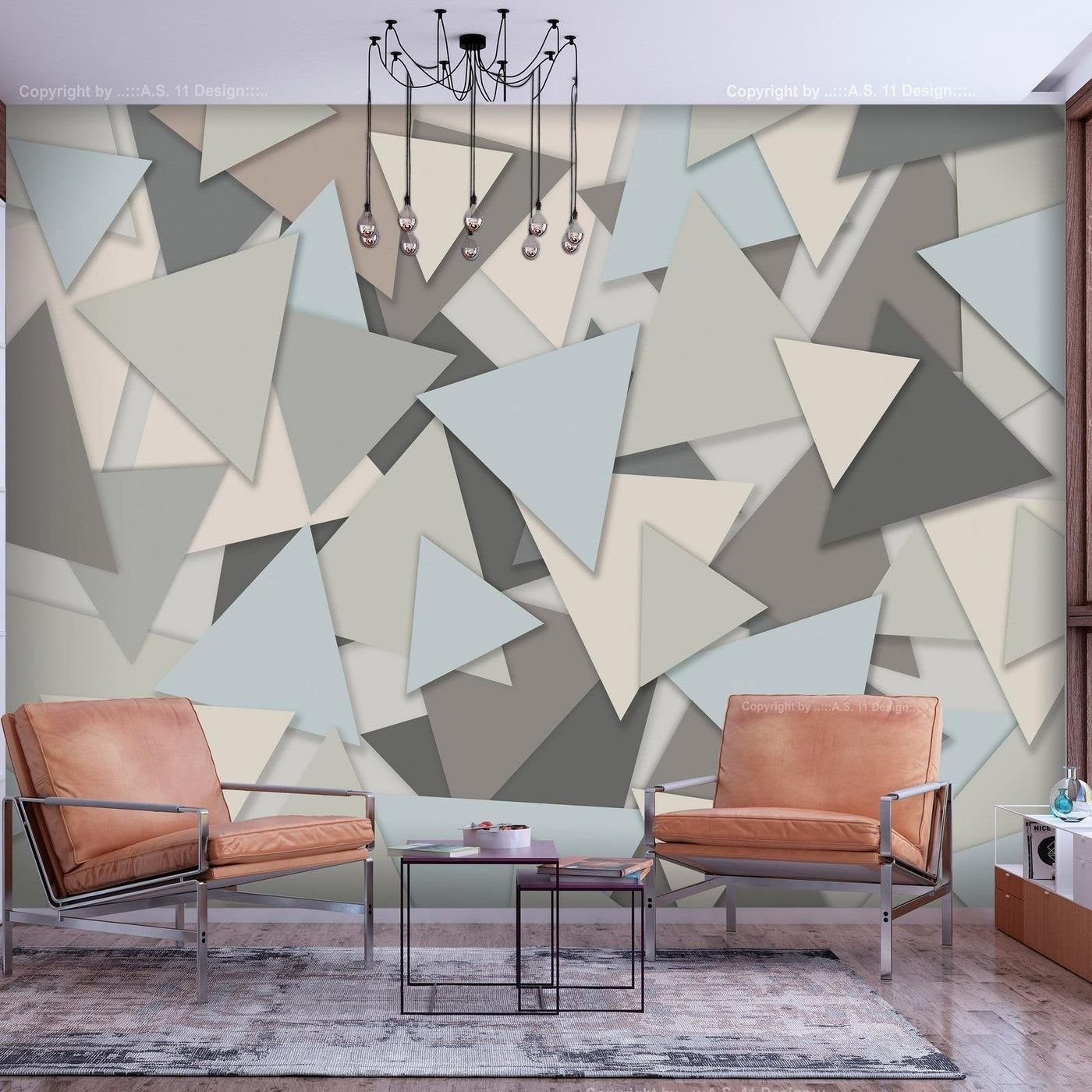 Peel and stick wall mural - Geometric Puzzle-TipTopHomeDecor