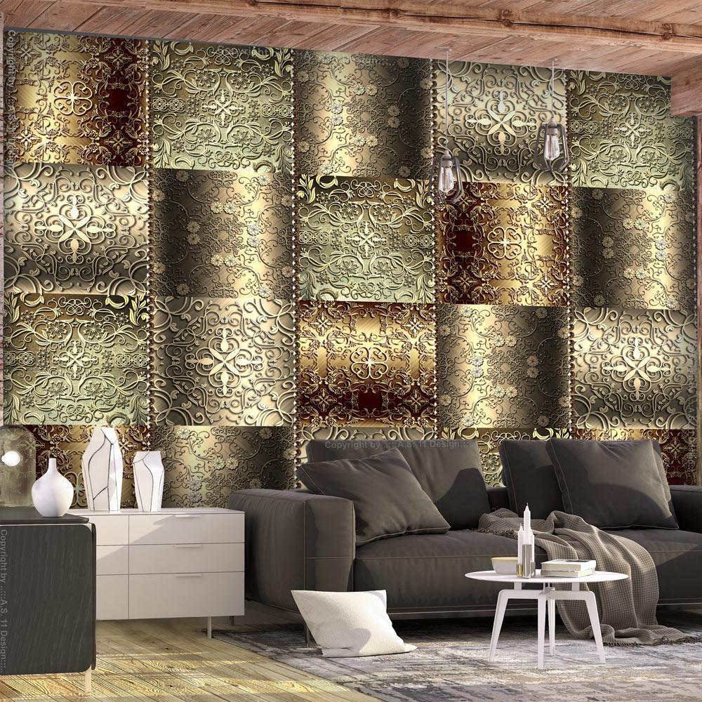 Peel and stick wall mural - Metal Plates-TipTopHomeDecor