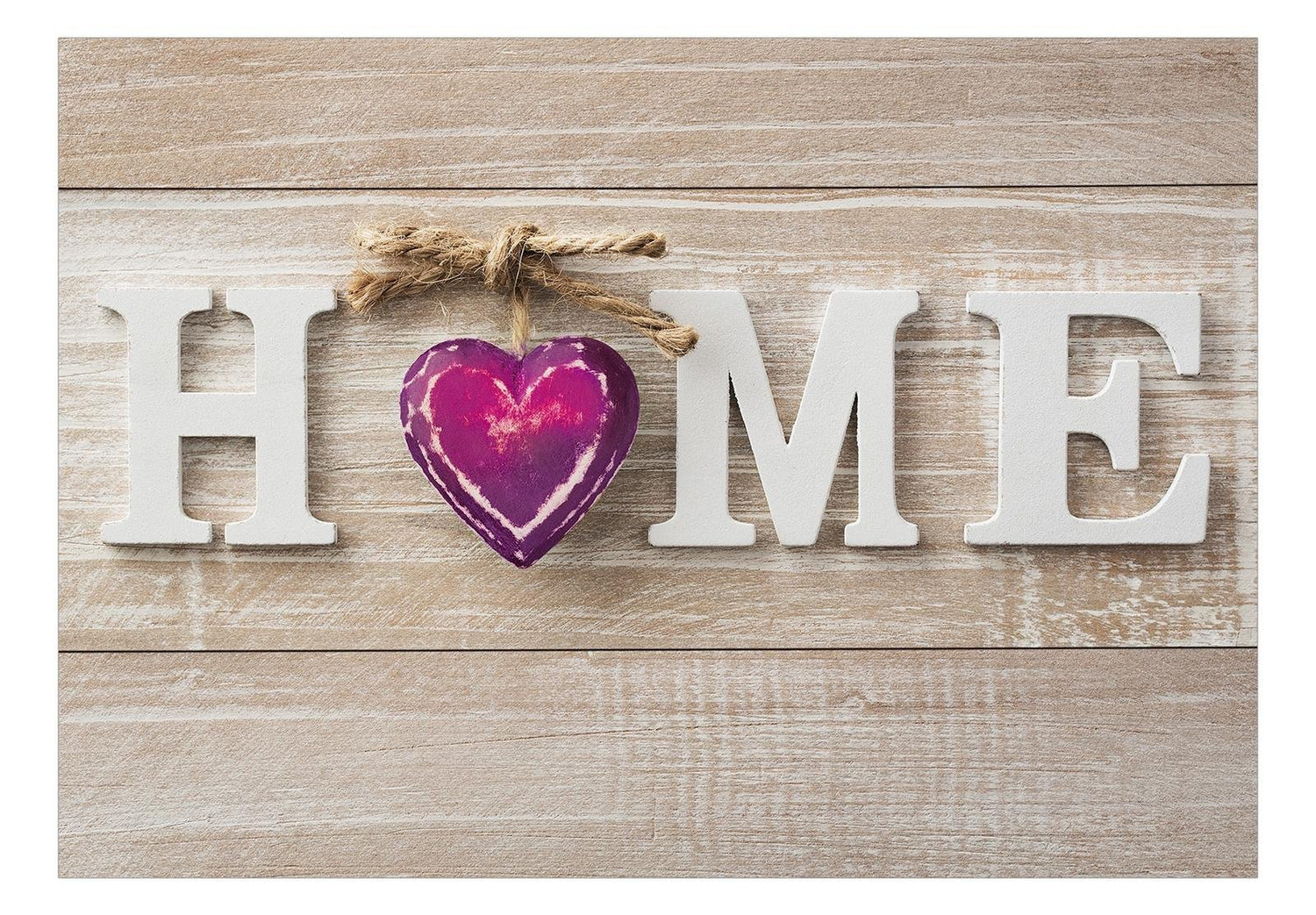 Peel and stick wall mural - Home Heart (Violet)-TipTopHomeDecor