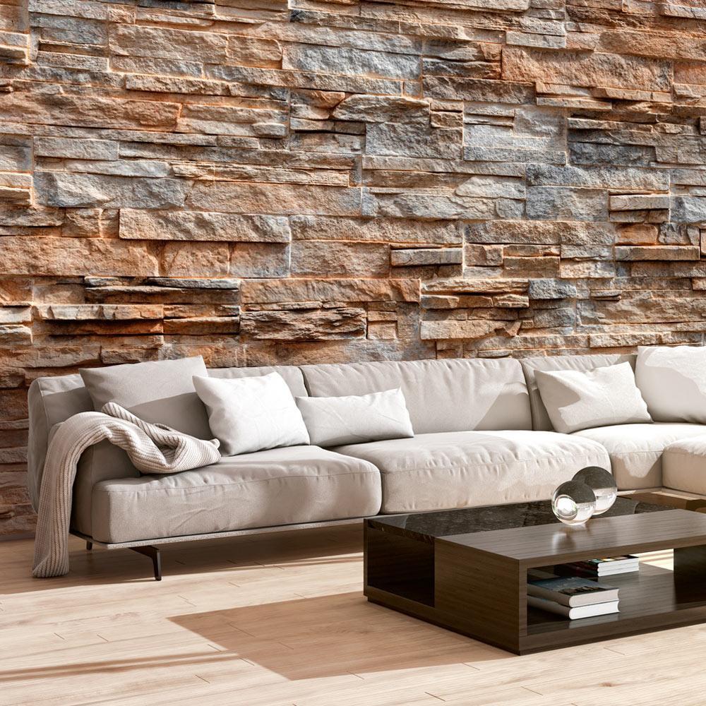 Tiptophomedecor Peel and Stick Wallpaper Wall Mural - Intricate Melody Slate Stone - Removable Wall Decals-Tiptophomedecor