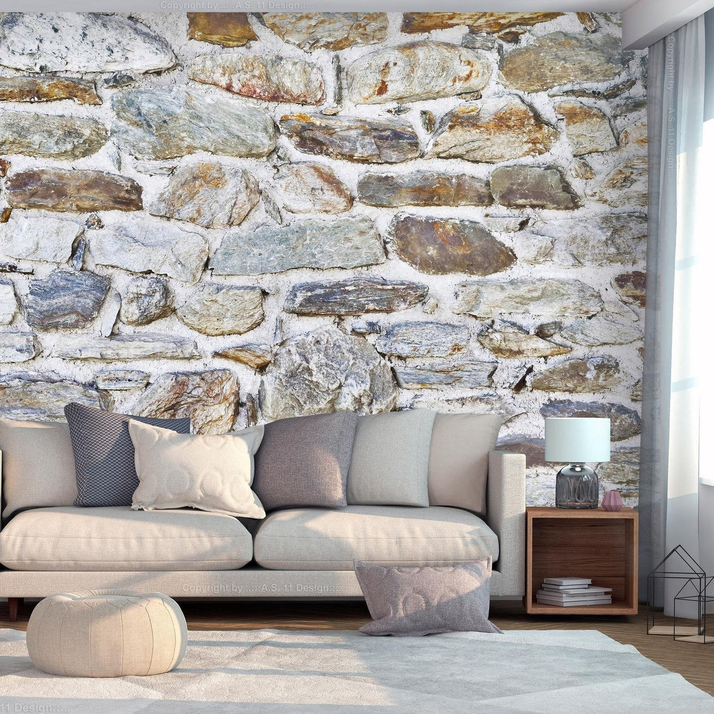Peel and stick wall mural - Stone Structure-TipTopHomeDecor