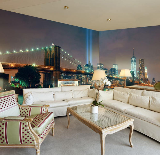 Peel and stick wall mural - New York City: bridge-TipTopHomeDecor