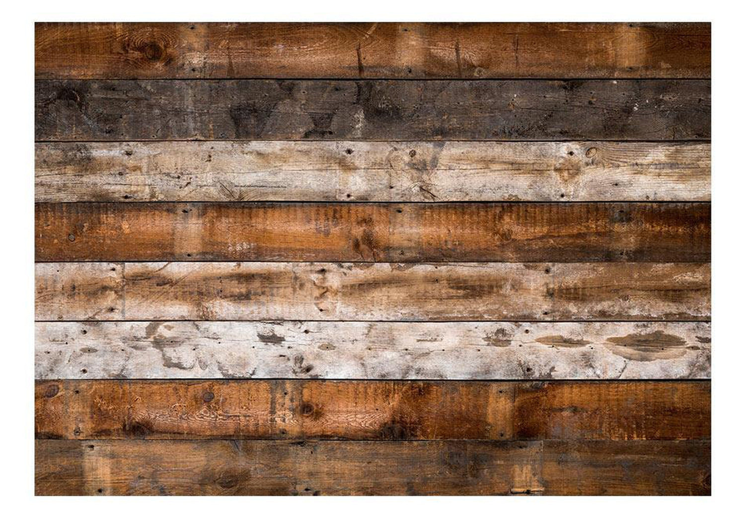 Tiptophomedecor Peel and Stick Wallpaper Wall Mural - Old Wooden Cabin Planks - Removable Wall Decals-Tiptophomedecor