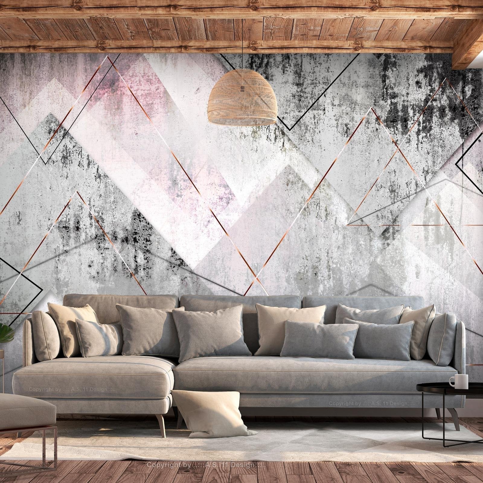 Peel and stick wall mural - Triangular Perspective-TipTopHomeDecor