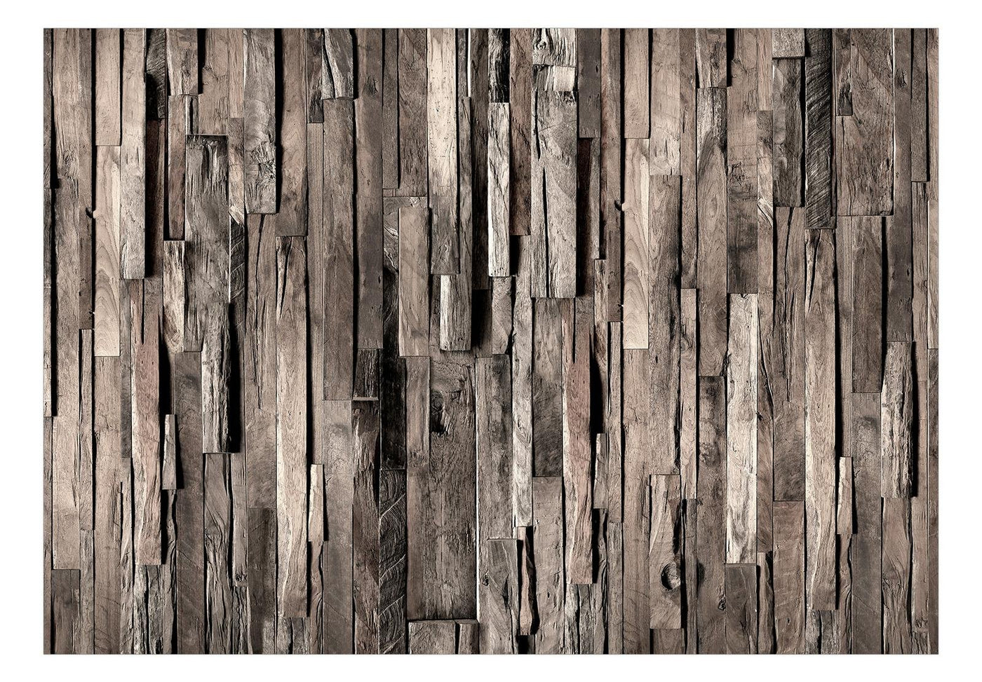 Peel and stick wall mural - Wooden Curtain (Dark Brown)-TipTopHomeDecor