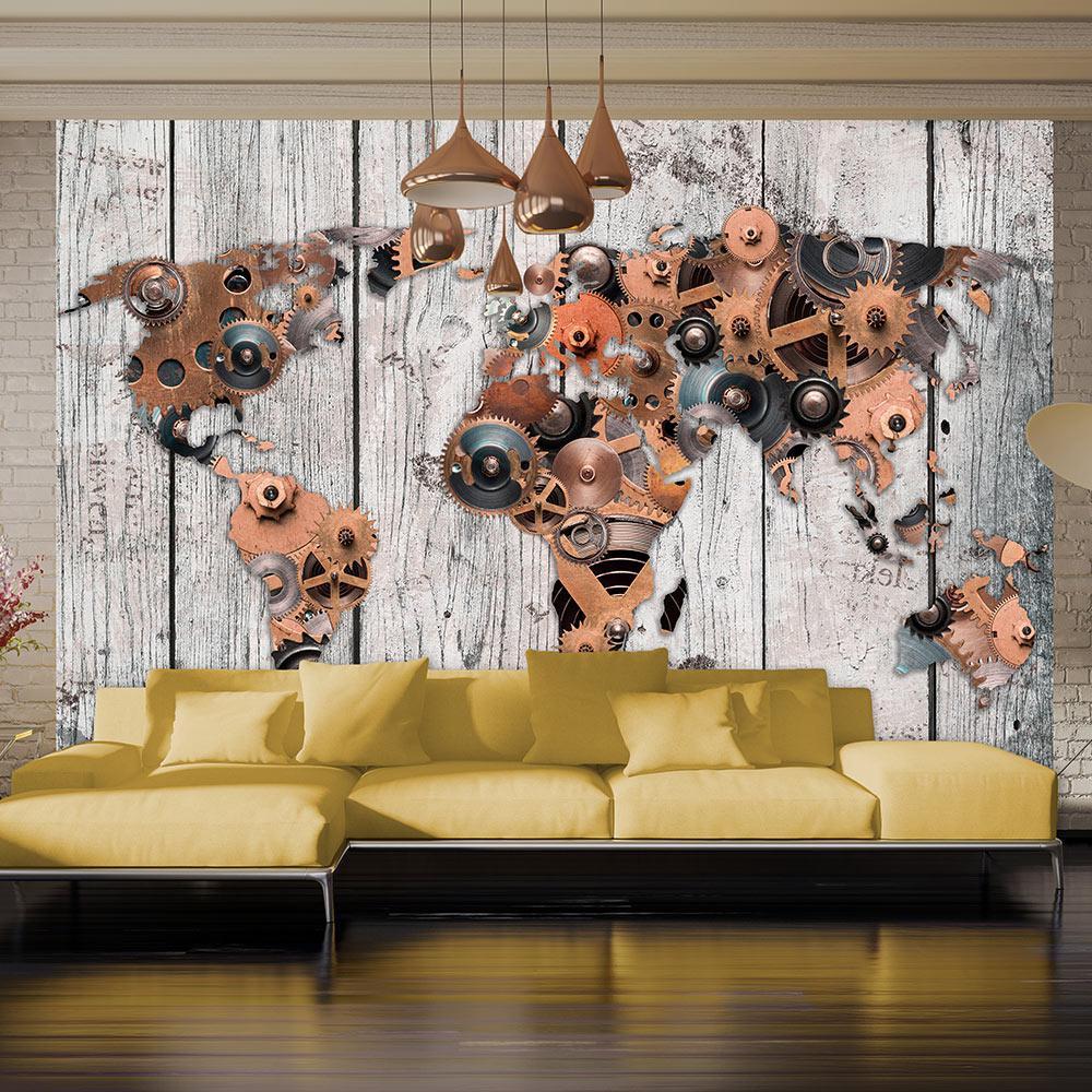Peel and stick wall mural - Mechanism of World-TipTopHomeDecor