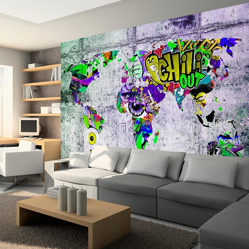 Peel and stick wall mural - Borders of Colors-TipTopHomeDecor