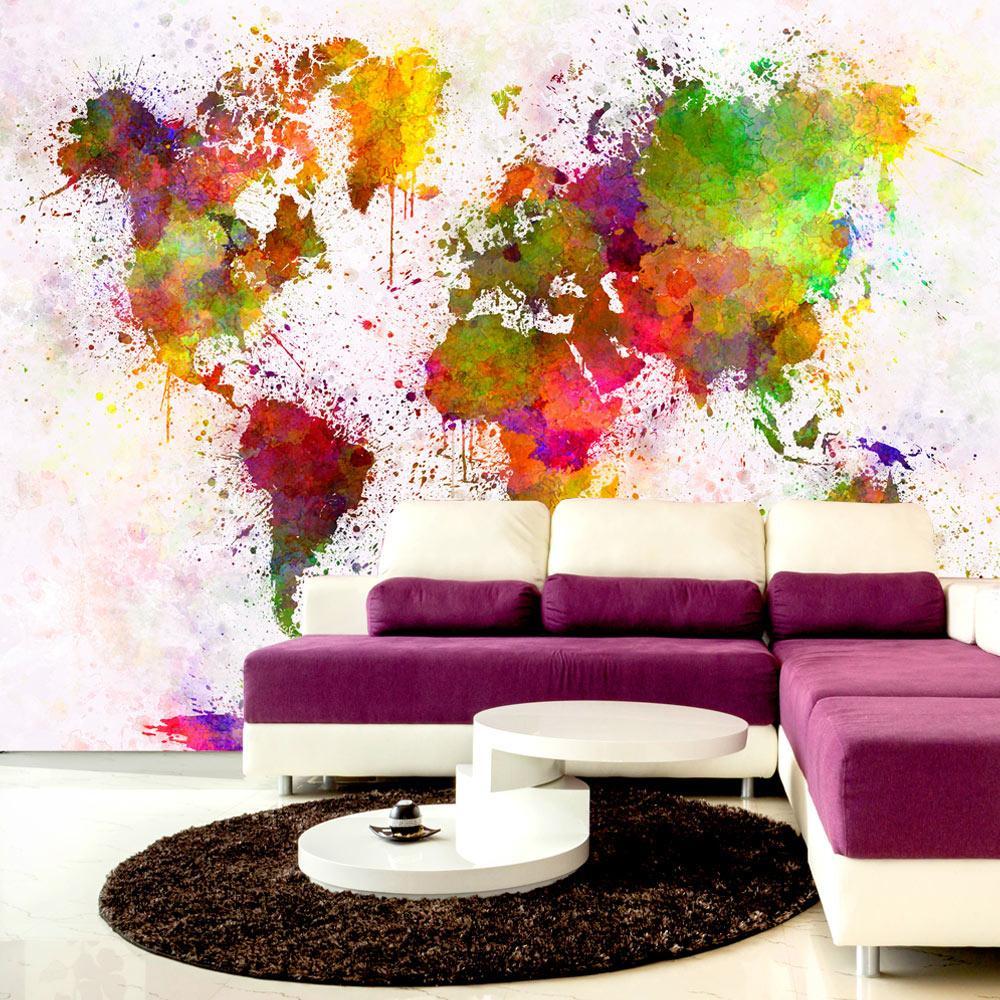 Peel and stick wall mural - Dyed World-TipTopHomeDecor