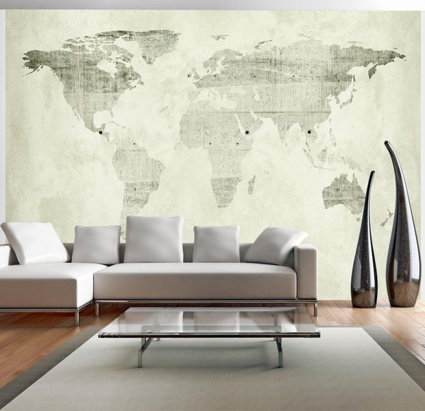 Peel and stick wall mural - Green continents-TipTopHomeDecor
