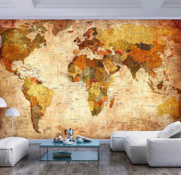 Peel and stick wall mural - Old World Map-TipTopHomeDecor