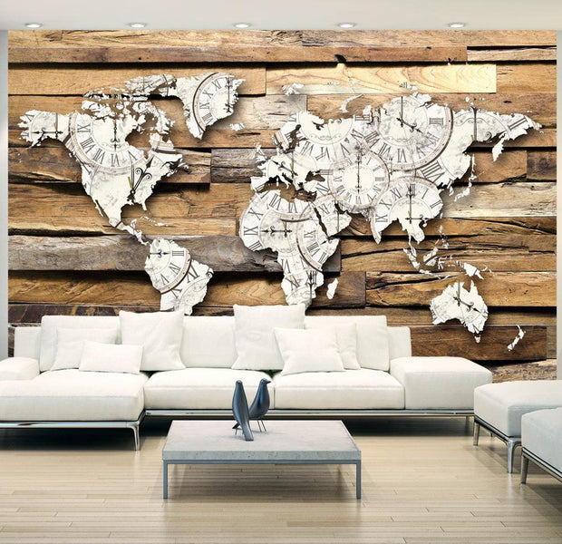 Peel and stick wall mural - Map of Time-TipTopHomeDecor