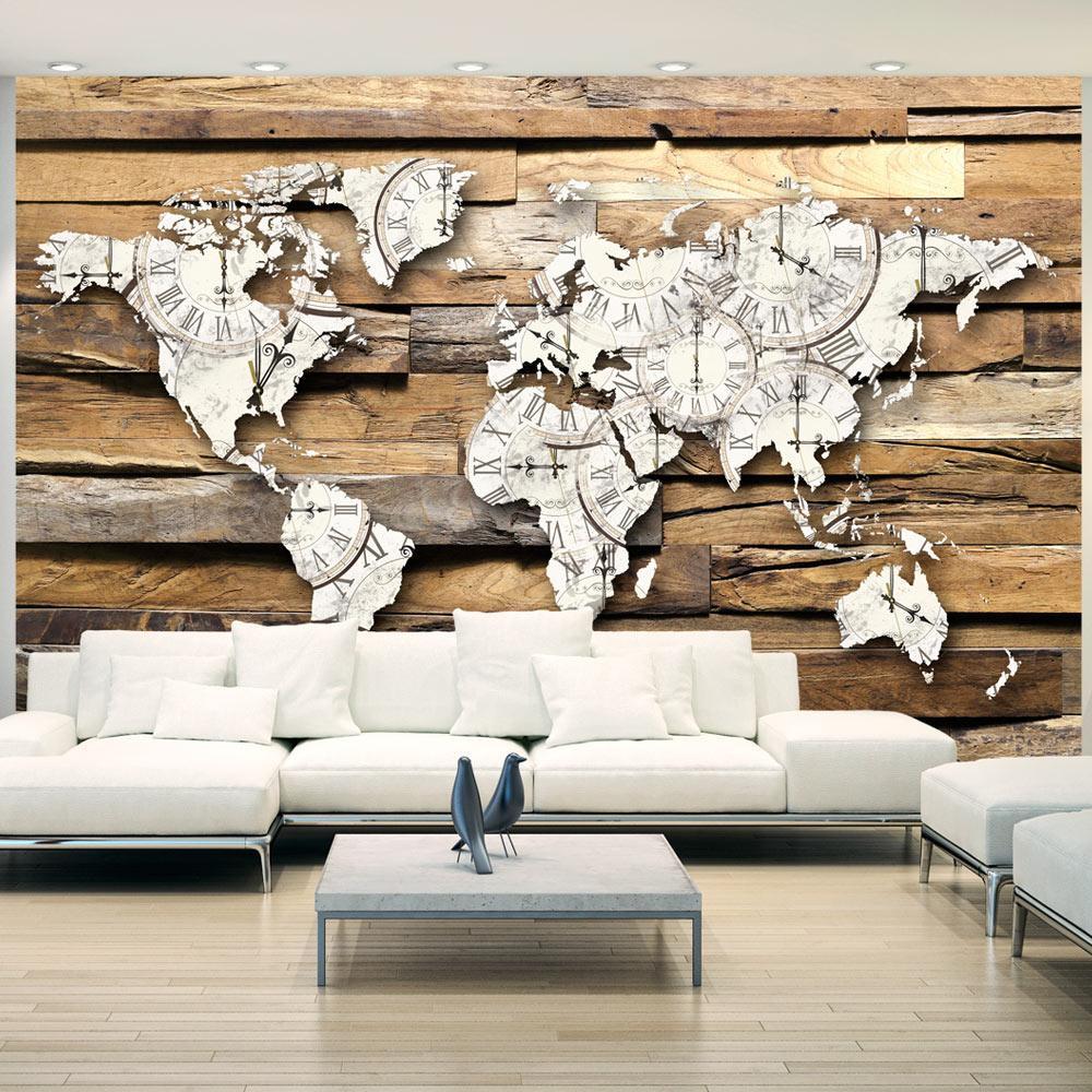 Peel and stick wall mural - Map of Time-TipTopHomeDecor