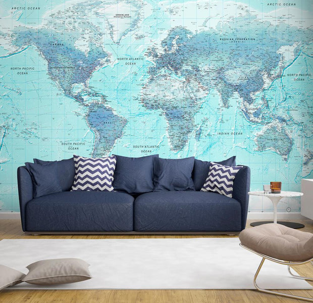 Peel and stick wall mural - Sky Blue World-TipTopHomeDecor