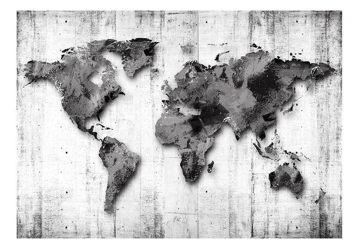 Peel and stick wall mural - World in Shades of Gray-TipTopHomeDecor