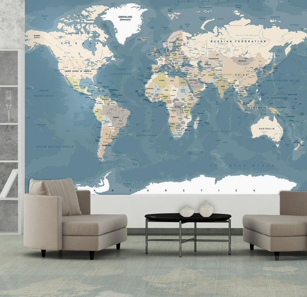 Peel and stick wall mural - Vintage World Map-TipTopHomeDecor