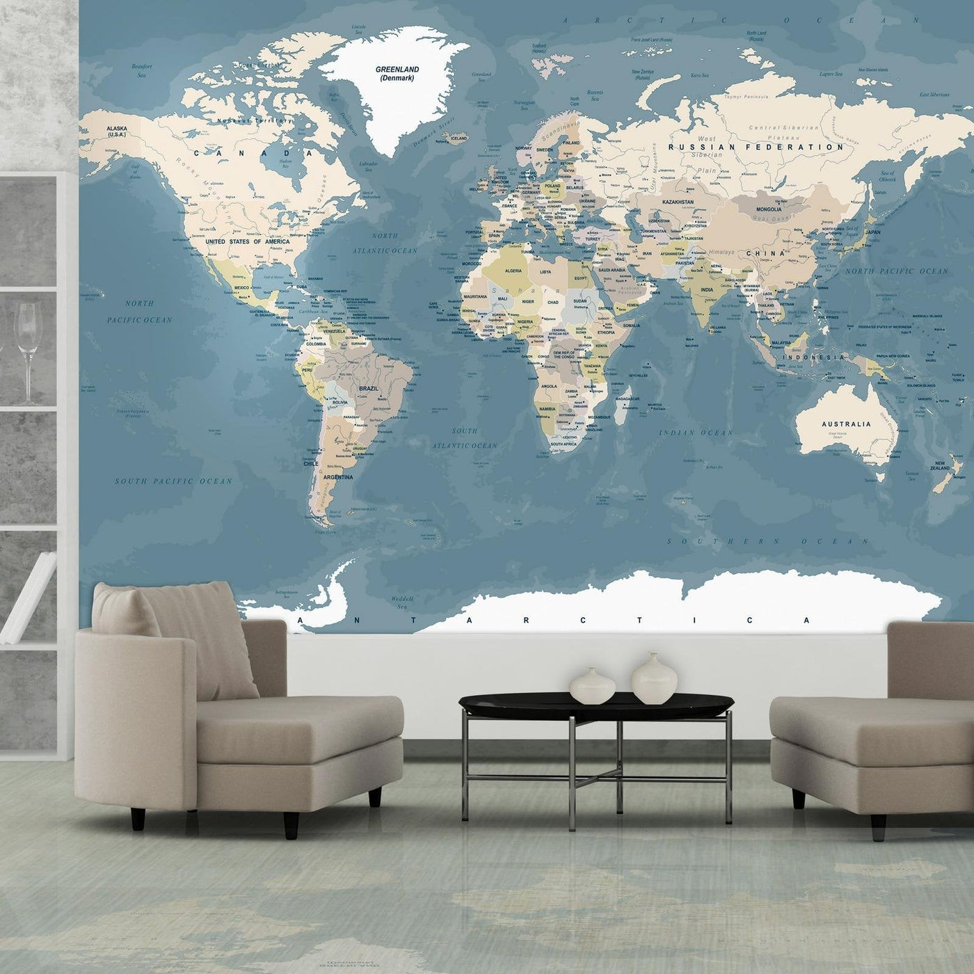 Peel and stick wall mural - Vintage World Map-TipTopHomeDecor