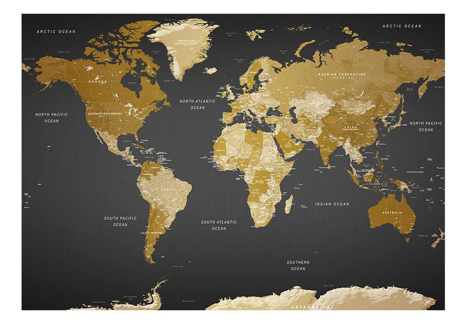 Peel and stick wall mural - World Map: Modern Geography-TipTopHomeDecor