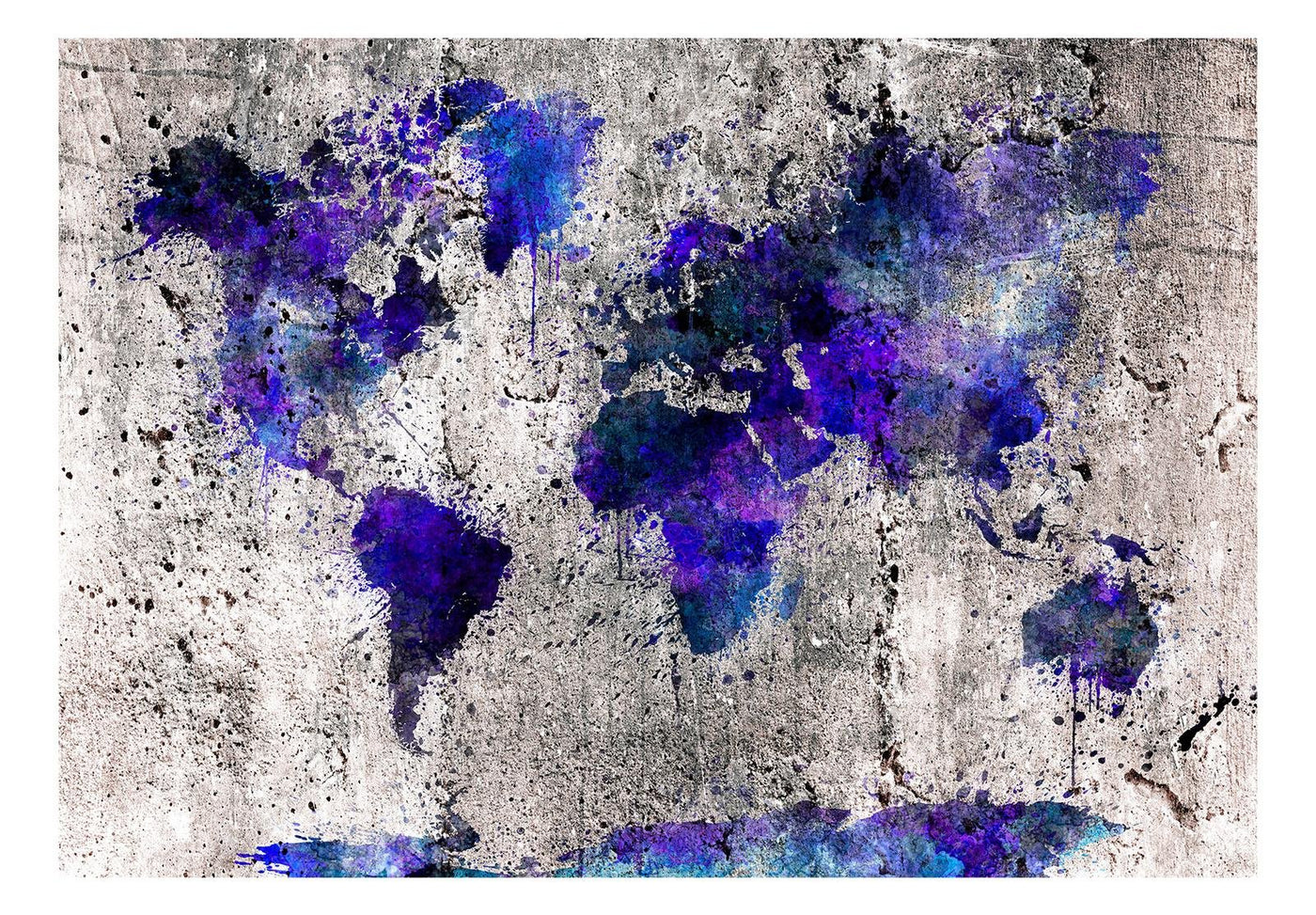 Peel and stick wall mural - World Map: Ink Blots-TipTopHomeDecor