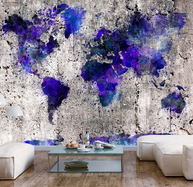 Peel and stick wall mural - World Map: Ink Blots-TipTopHomeDecor