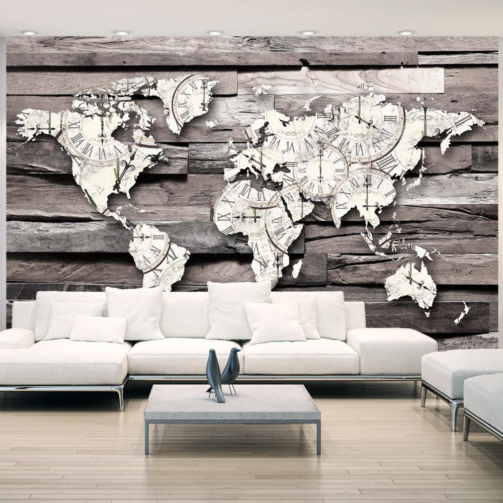 Peel and stick wall mural - World Time-TipTopHomeDecor