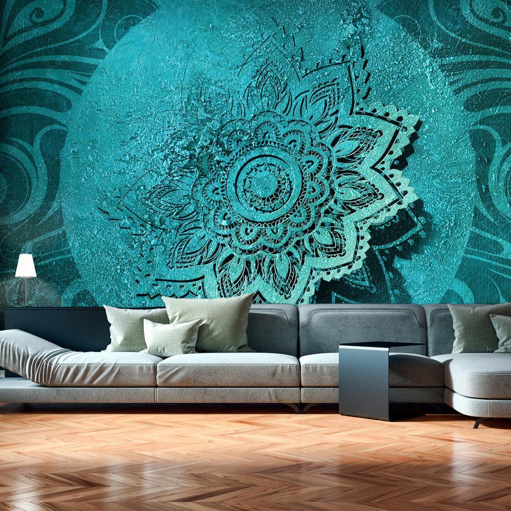 Peel and stick wall mural - Azure Flower-TipTopHomeDecor