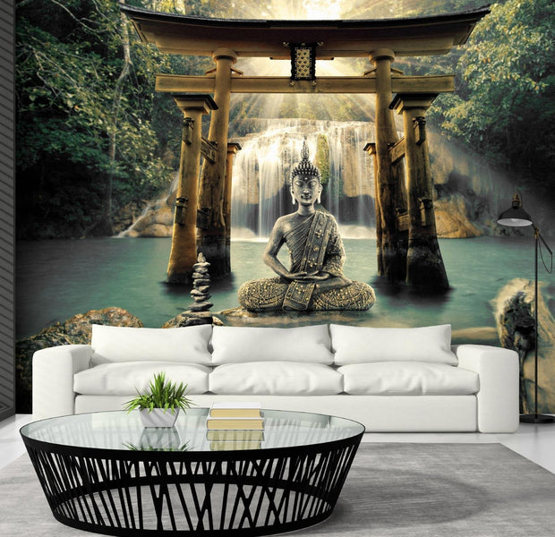 Peel and stick wall mural - Buddha Smile-TipTopHomeDecor