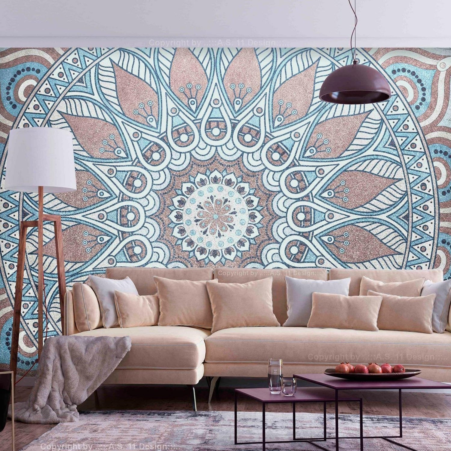 Peel and stick wall mural - Oriental Circle-TipTopHomeDecor