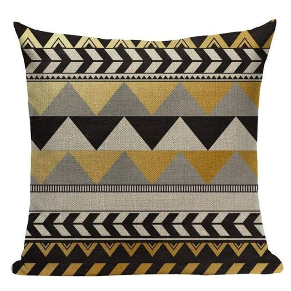 Tribal Gold Black Pillowcases-TipTopHomeDecor