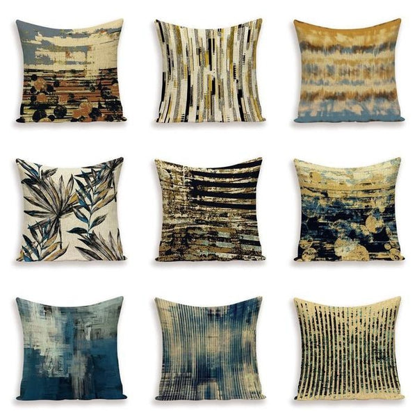 Vintage Abstract Mixed Media Art Cushion Covers-TipTopHomeDecor