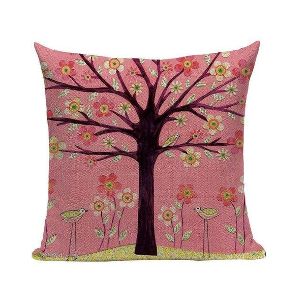 Vintage Flower Tree Blossom Art Pillow Cases-Tiptophomedecor